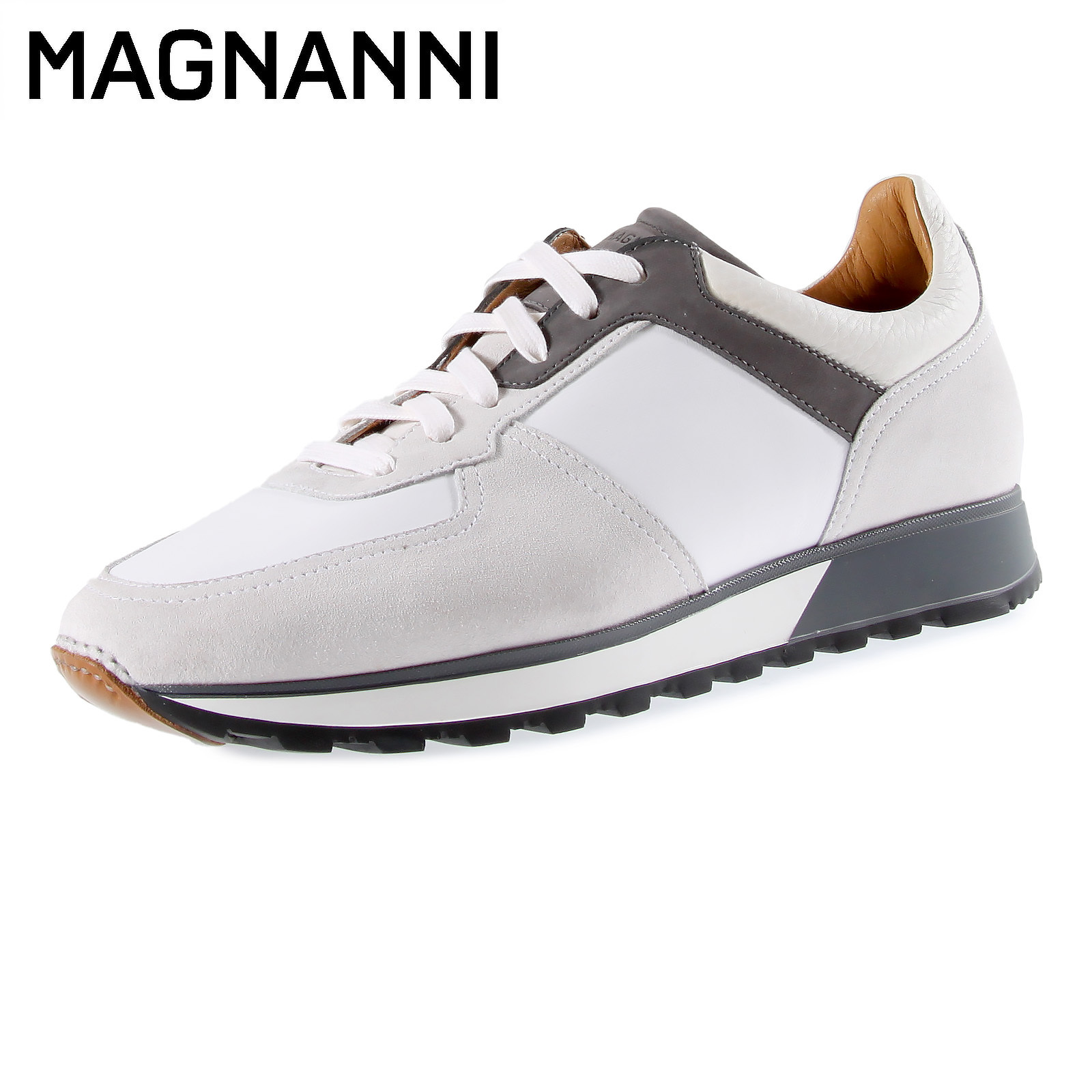 Witte sneaker met accenten van Magnanni